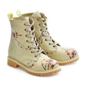NWOT Sz 40 Cherry Blossom Combat Boots - Goby